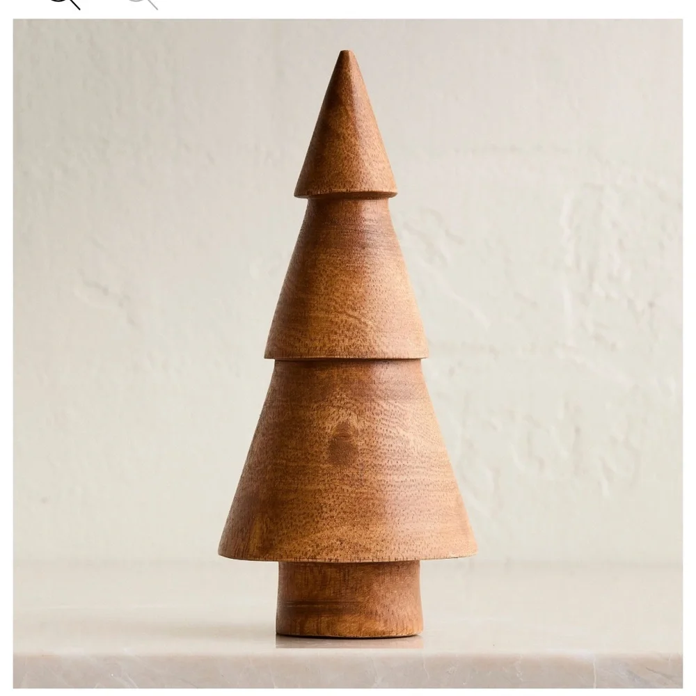 West Elm stacked wood tabletop Brown Tree - Acorn size 6” hight